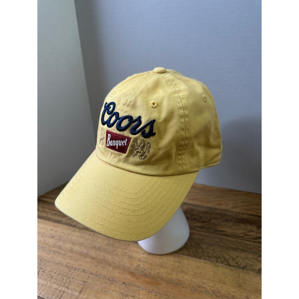 Coors‎ Banquet Yellow Baseball Cap American Needle Adjustable Embroidered Logo - Picture 2 of 8